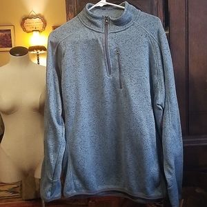 3/30- (L) NWOT ROYAL CLASS soft  1/4 zip double pocketed heathered pullover